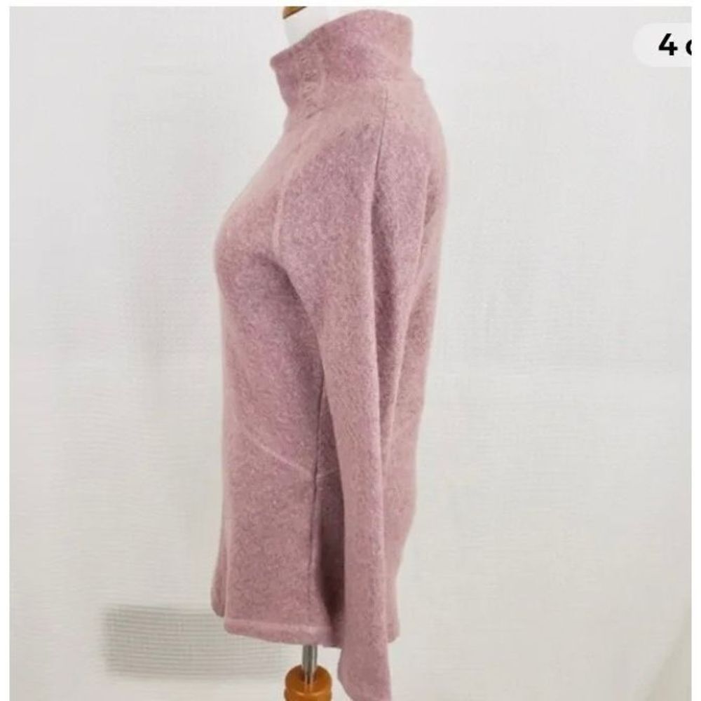 Prana Mattea Sweater Funnel Neck Wool Blend Sweater Pink Cozy Outdoor Hiking XS - Picture 4 of 9